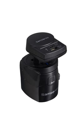 TA Revolution World Adaptor Pro 3-P+USB Wereldstekker Black Bergtopia.com