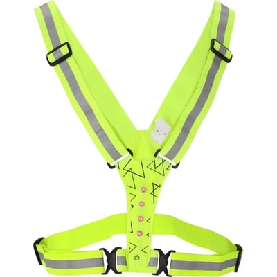 Reflective Cross Belt w/ LED Reflectie Safety Yellow One size Bergtopia.com
