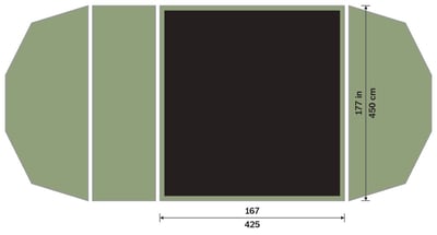 Stalon XL Footprint Tentgrondzeil Black Bergtopia.com