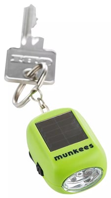 Mini Solar Dynamo Flashlight Sleutelhanger Green OS Bergtopia.com